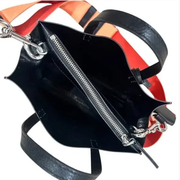 MARC JACOBS Mini Pebbled Double Top Handle Bag in Orange - Picture 5 of 14